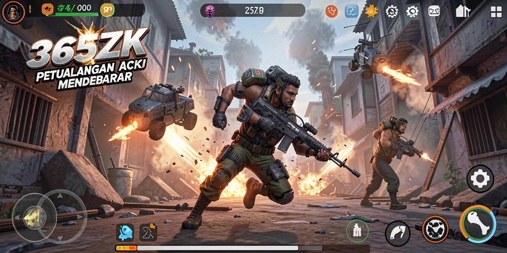 Tangkapan layar dari gameplay aksi seru di 365ZK.