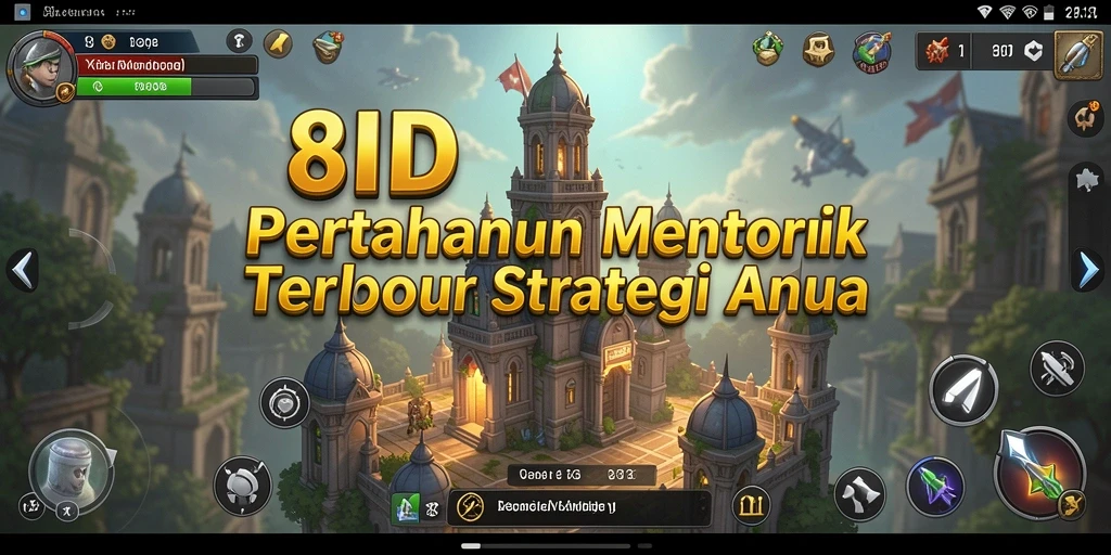Tampilan gameplay Tower Defense yang menegangkan di 8ID.