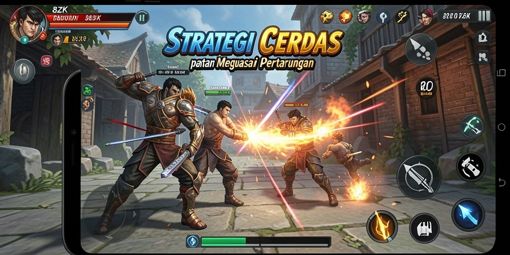 Tangkapan layar gameplay menunjukkan strategi yang menegangkan di 8ZK.