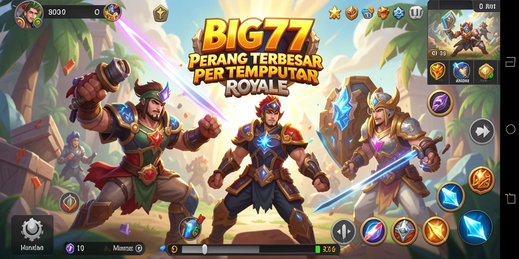Screenshot menunjukkan intensitas pertempuran di BIG77 dengan aksi mendebarkan.