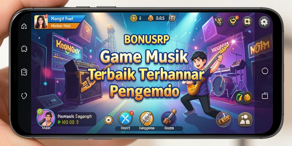 Tampilan gameplay BONUSRP yang menarik dengan berbagai tantangan musik.