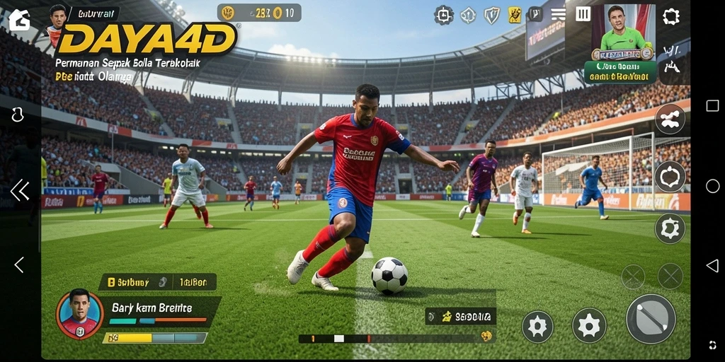 Tampilan gameplay DAYA4D yang mendebarkan dalam dunia sepak bola.
