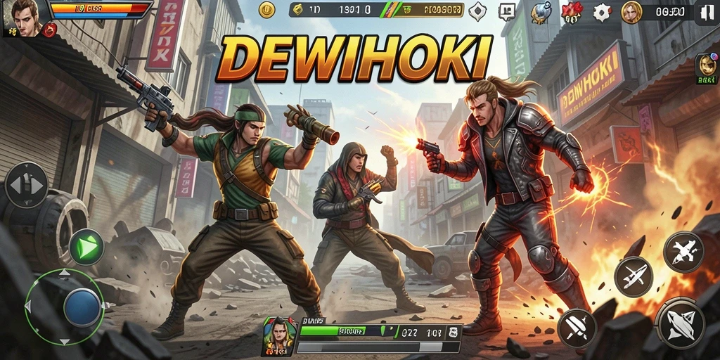Screenshot gameplay DEWIHOKI yang menampilkan aksi seru dan pertarungan mendebarkan.