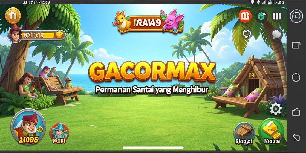 Tangkapan layar gameplay GACORMAX yang ceria dan menghibur.