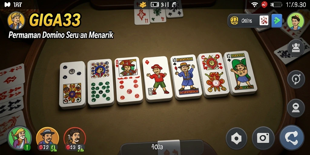 Tampilan menarik dari gameplay Domino di GIGA33.