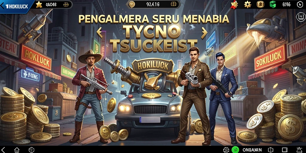 Screenshot gameplay HOKILUCK yang menampilkan aksi membangun bisnis.
