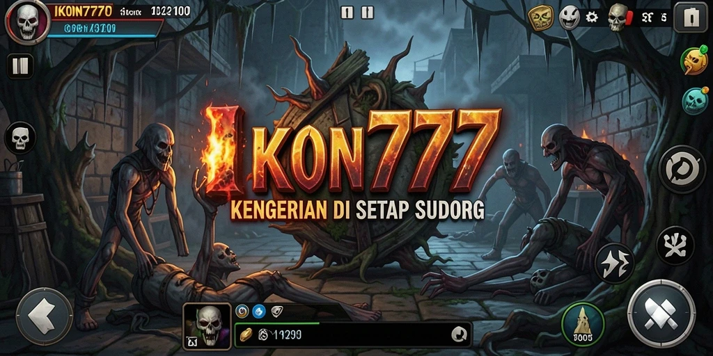 Screenshot gameplay menyeramkan dari IKON777 dengan suasana mencekam.