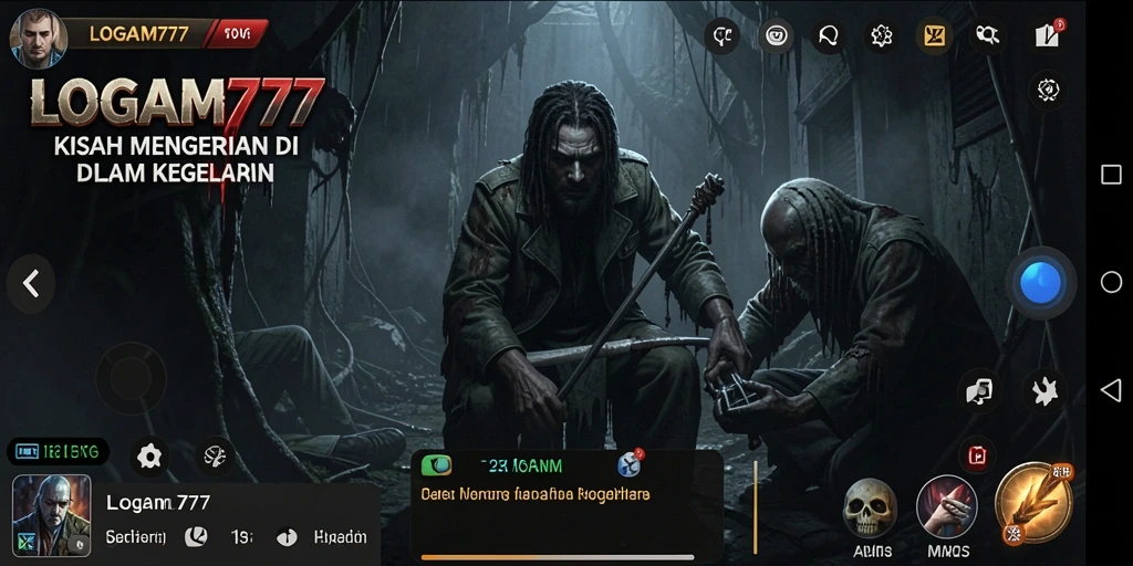 Gameplay menegangkan LOGAM777 yang penuh kegelapan dan misteri.