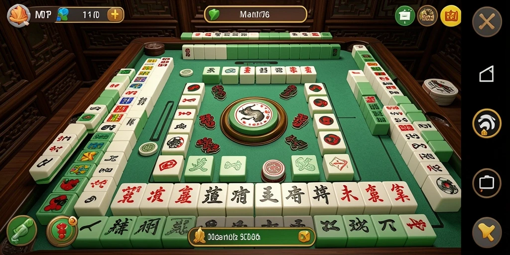 Screenshot gameplay MPO76 menampilkan aksi bermain Mahjong yang intens dan menyenangkan.
