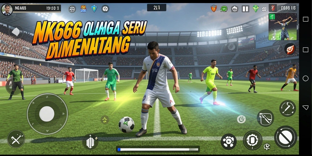 Screenshot NK666 menampilkan aksi seru dalam permainan olahraga.