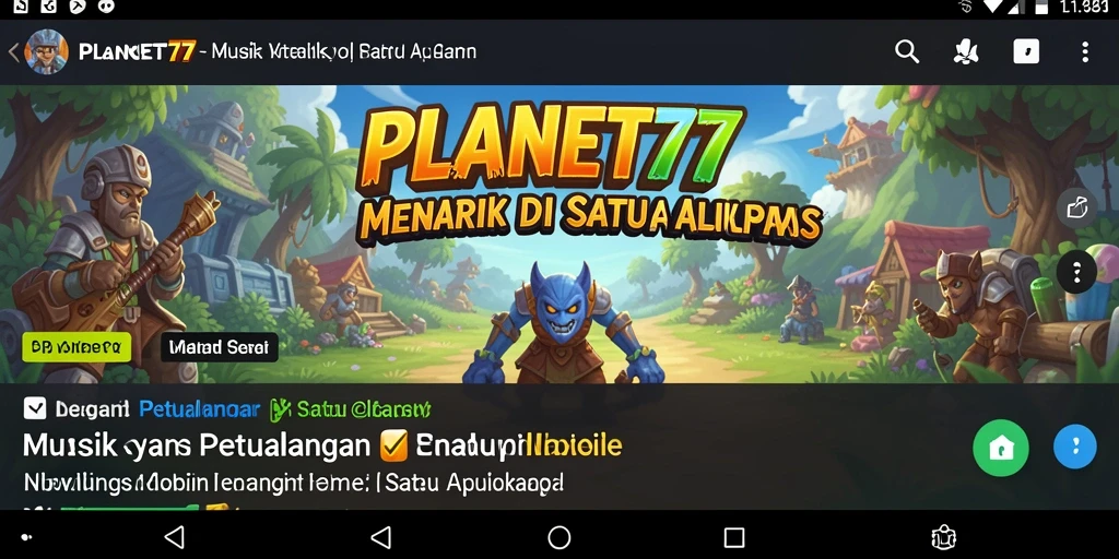 Screenshot gameplay <strong>PLANET77</strong> menunjukkan keseruan bermain musik dan tantangan yang dihadapi.