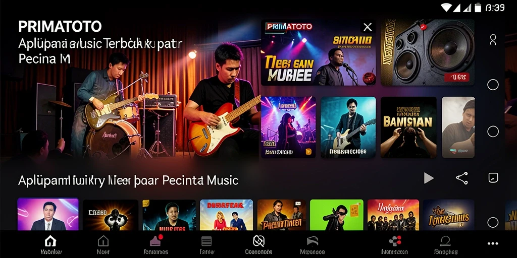 Tampilan menarik saat bermain game musik di PRIMATOTO.