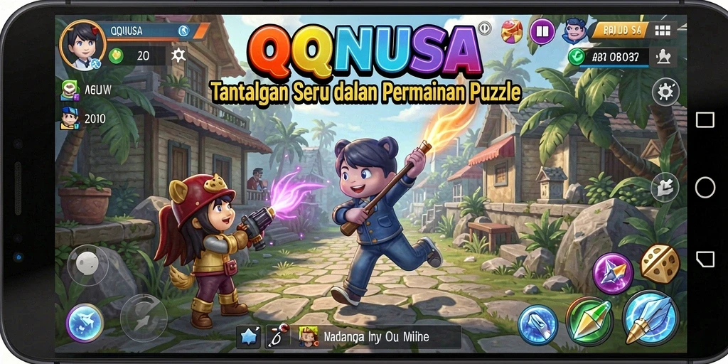 Tampilan gameplay QQNUSA dengan berbagai tantangan puzzle yang menarik.