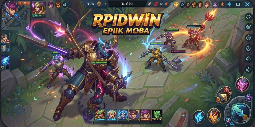 Tangkapan layar gameplay menampilkan aksi seru di pertempuran MOBA.