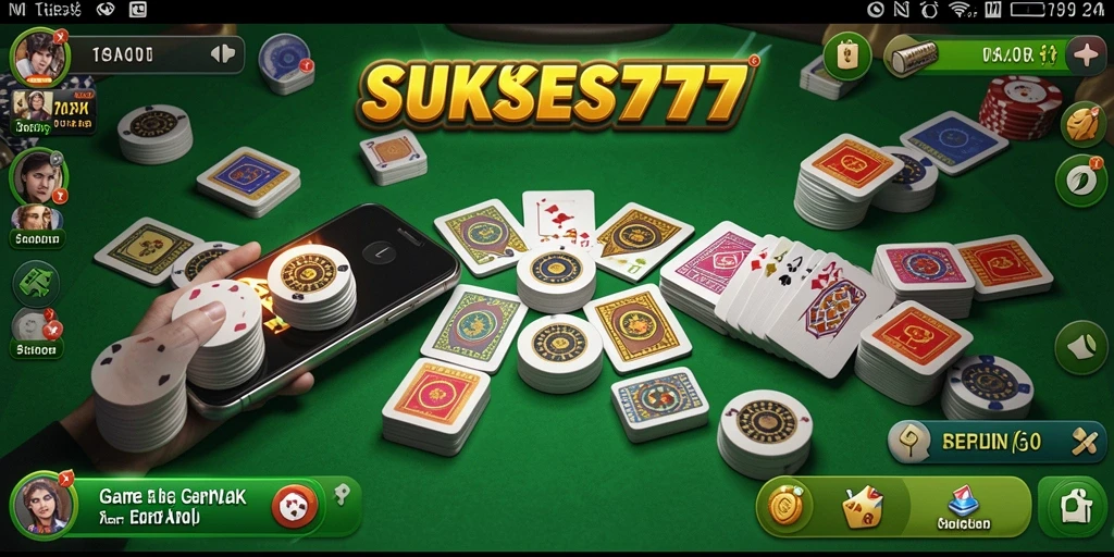 Tampilan gameplay Gaple yang seru dan menantang di SUKSES777.
