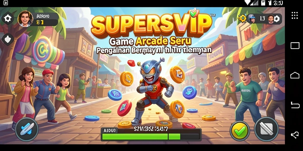 Tampilan gameplay seru dari SUPERSVIP yang penuh tantangan.
